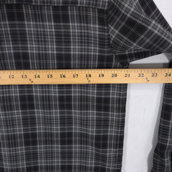 Burton DryRide Flannel Shirt Mens S Gray Glen Plaid Colombo Button Up Outdoor - Picture 5 of 9